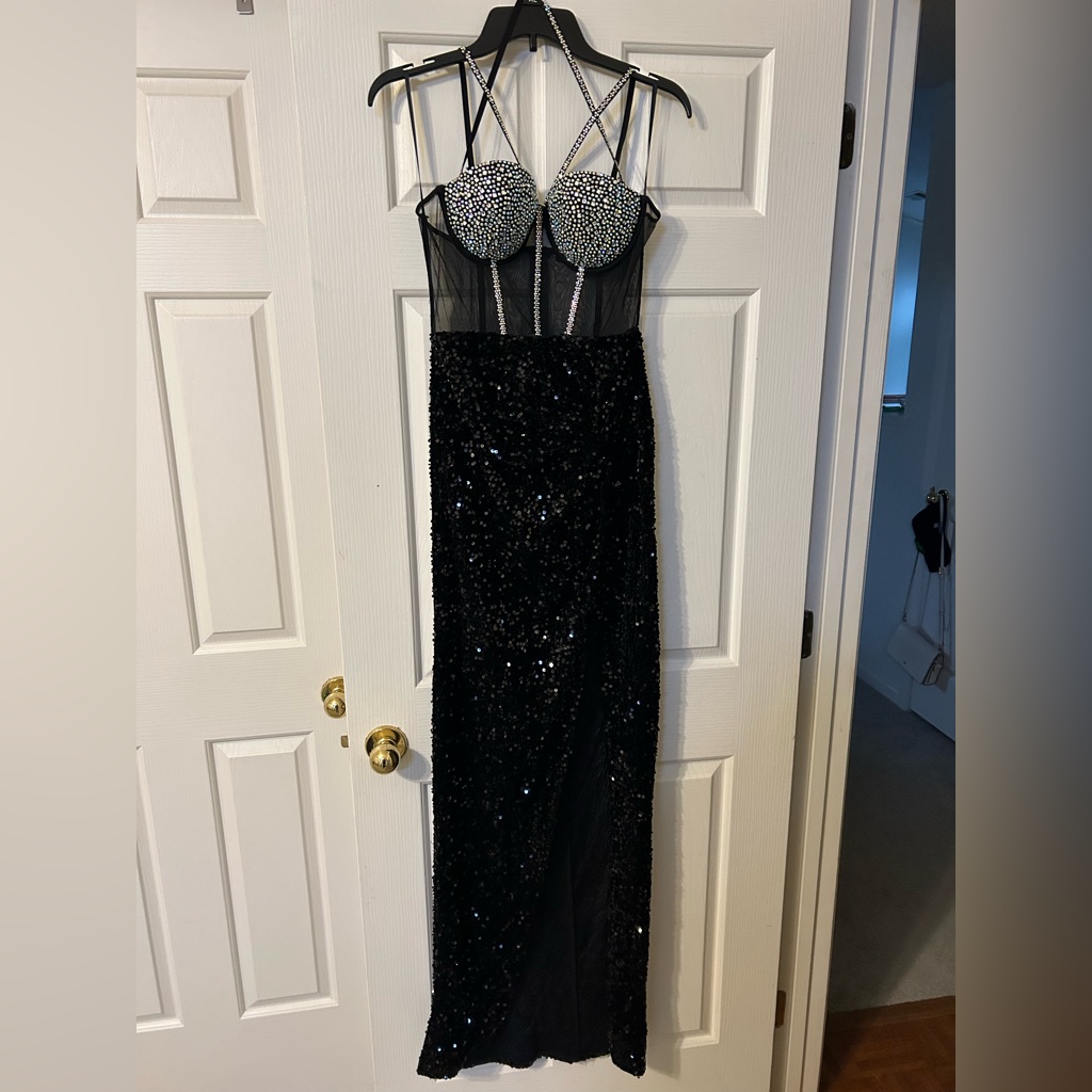 Black Sequin Prom/ New Years Dress
